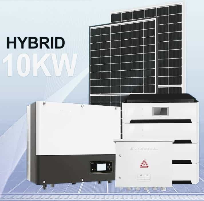 Hybrid 10 KW Solar Energy System, 10 kW Solar Kit HYBRID